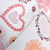 Linge de lit Candice en coton imprimé cœurs (rose)