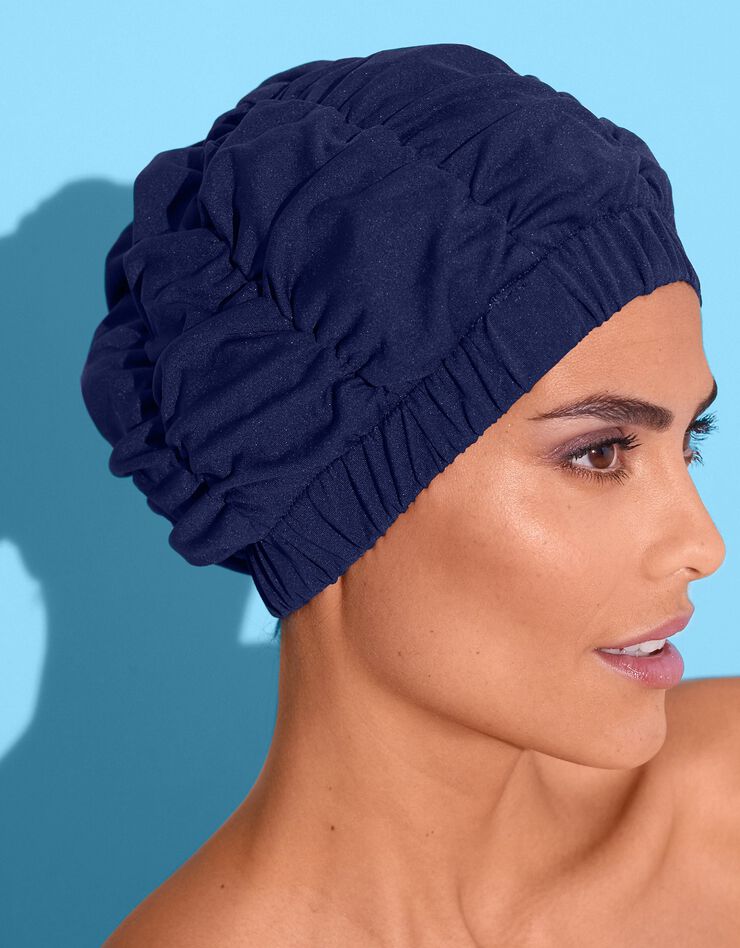 Bonnet de bain fantaisie femme (marine)
