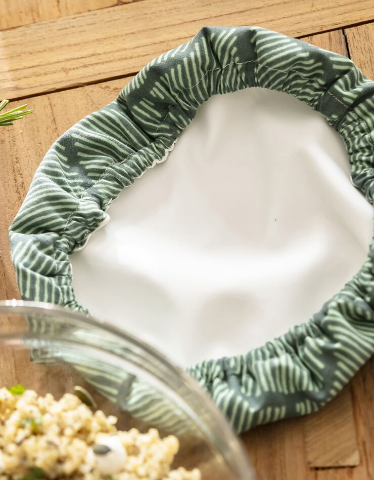 Charlotte alimentaire de conservation élastiquée, lot de 2 - collection upcycling (vert) Charlotte alimentaire de conservation élastiquée, lot de 2 - collection upcycling (vert)