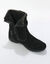 Bottines effet su&eacute;dine fourr&eacute;es (noir)