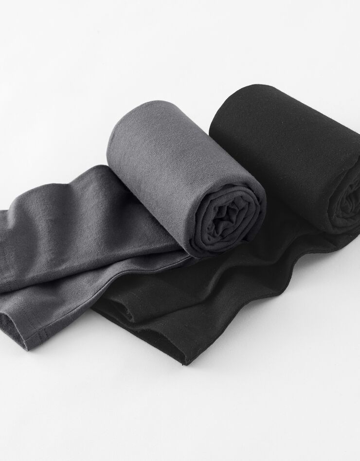 Legging long uni - lot de 2 (gris foncé / noir) Legging long uni - lot de 2 (gris foncé / noir)