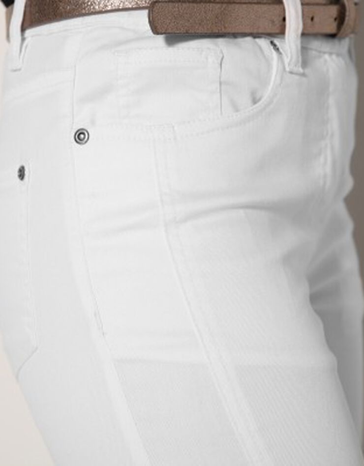 Pantalon stretch coutures affinantes (blanc)