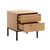 Chevet 2 tiroirs, style industriel STOCKIES (naturel)