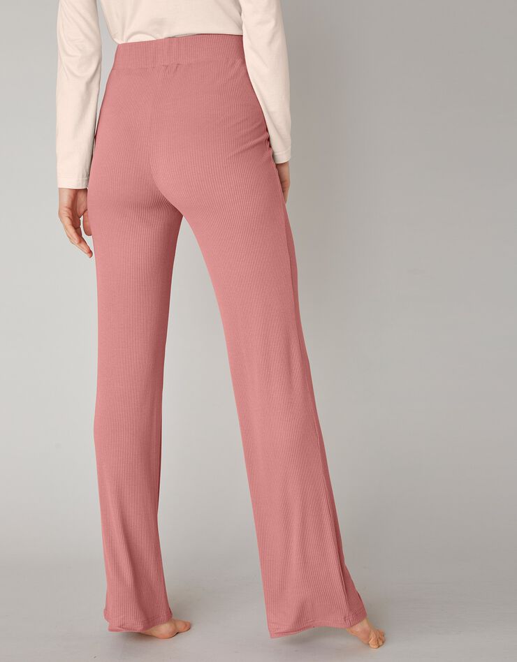 Pantalon large maille côtelée taille élastiquée (terracotta) Pantalon large maille côtelée taille élastiquée (terracotta)