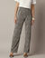 Pantalon imprimé , maille plissée (beige / noir)