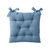 Galette de chaise carr&eacute;e unie coton bachette - lot de 2 (bleu gris&eacute;)