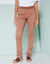 Pantalon droit "ultra confort" taille élastiquée (café)