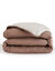 Couette bicolore microfibre 500 g/m² (taupe / sable)