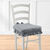 Housse chaise unie volantée coton bachette (gris perle)