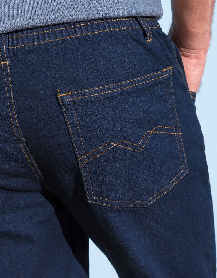Jean droit taille élastiquée - entrej. 72 cm (brut)