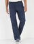 Pantalon 3/4 élastiqué + ceinture assortie (bleu marine)
