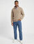 Pull col camionneur c&ocirc;te anglaise 30% laine (beige moulin&eacute;)