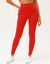 Legging de sport taille haute uni (rouge)