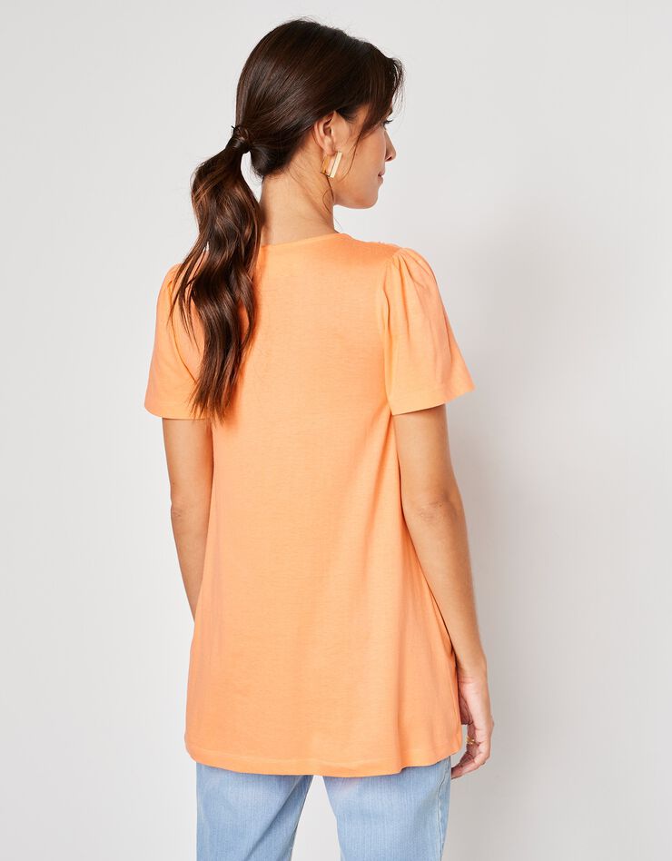 Tee-shirt macramé manches courtes (mangue) Tee-shirt macramé manches courtes (mangue)