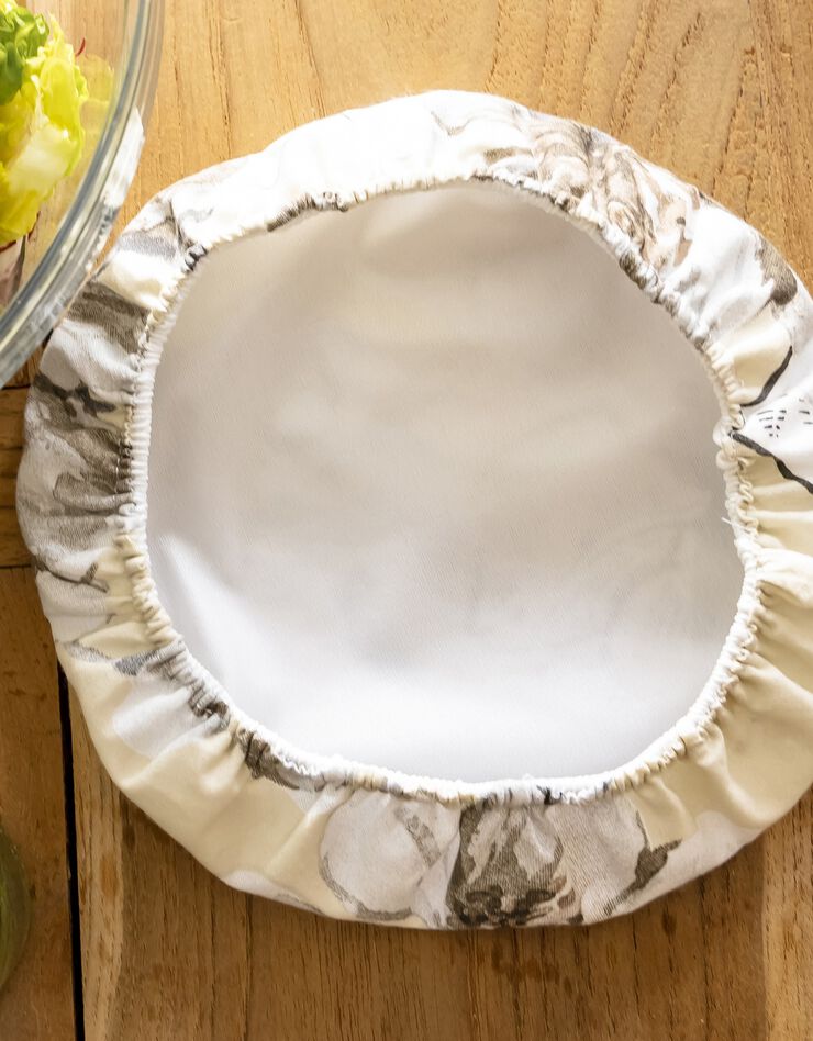 Charlotte alimentaire de conservation élastiquée, lot de 2 - collection upcycling (beige) Charlotte alimentaire de conservation élastiquée, lot de 2 - collection upcycling (beige)