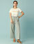 Pantalon large Spécial Petites viscose-coton-lin (kaki)
