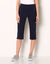 Corsaire toile stretch, effet ventre plat (marine)