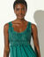 Robe plastron macramé (émeraude)