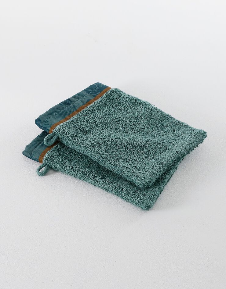 Éponge coton liteau motif jungle - 420 g/m² (eucalyptus) Éponge coton liteau motif jungle - 420 g/m² (eucalyptus)