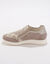   Fabriqué en UE Baskets zippées spécial pieds sensibles en tissu extensible (beige)
