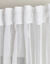 Voilage &eacute;tamine bicolore accroche 3-en-1 (blanc)