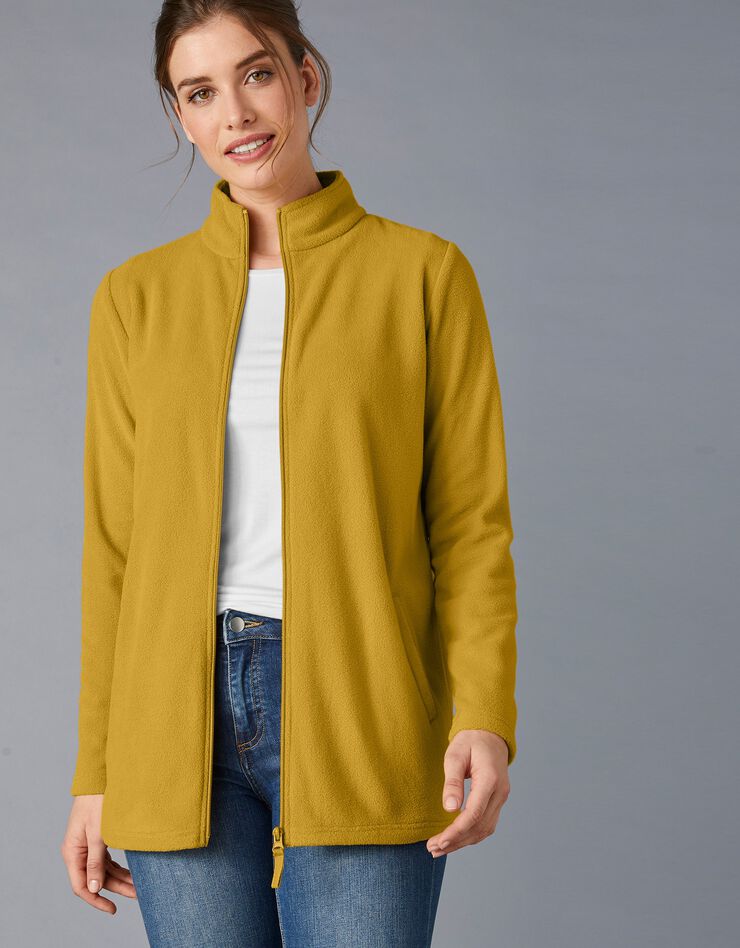 Veste polaire zippée manches longues (miel) Veste polaire zippée manches longues (miel)