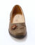 Ballerines fleurs appliqu&eacute;es, largeur confort (taupe)