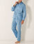 Pyjama imprim&eacute; popeline polycoton  (bleu)