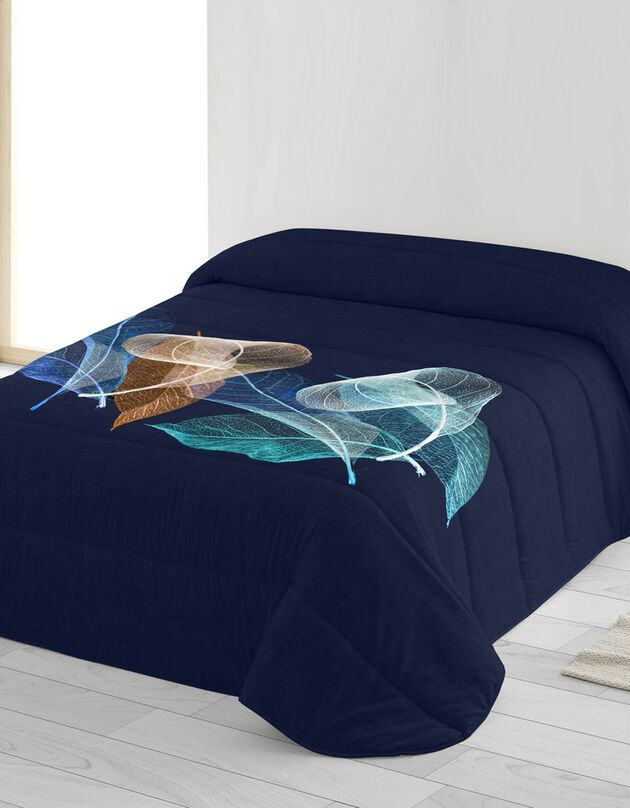 Couette microfibre imprimée harmonie 200 g/m² (bleu)