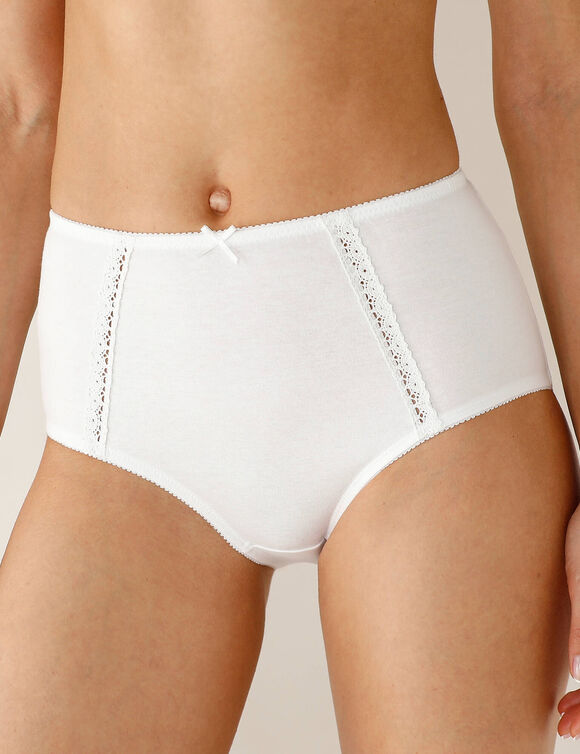 Culotte coton forme super maxi - lot de 2 (blanc)