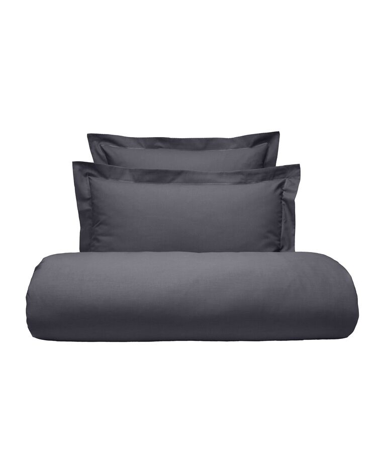 Linge de lit uni coton (carbone)