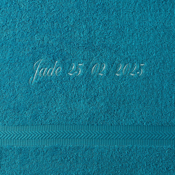 Collection serviettes de bain personnalisables confort moelleux (turquoise)