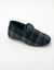 Chaussons motif carreaux fourr&eacute;s (marine)
