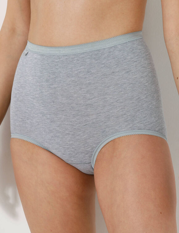 Culotte maxi Basic+, lot de 3 achetées +1 GRATUITE (1) (gris chiné)