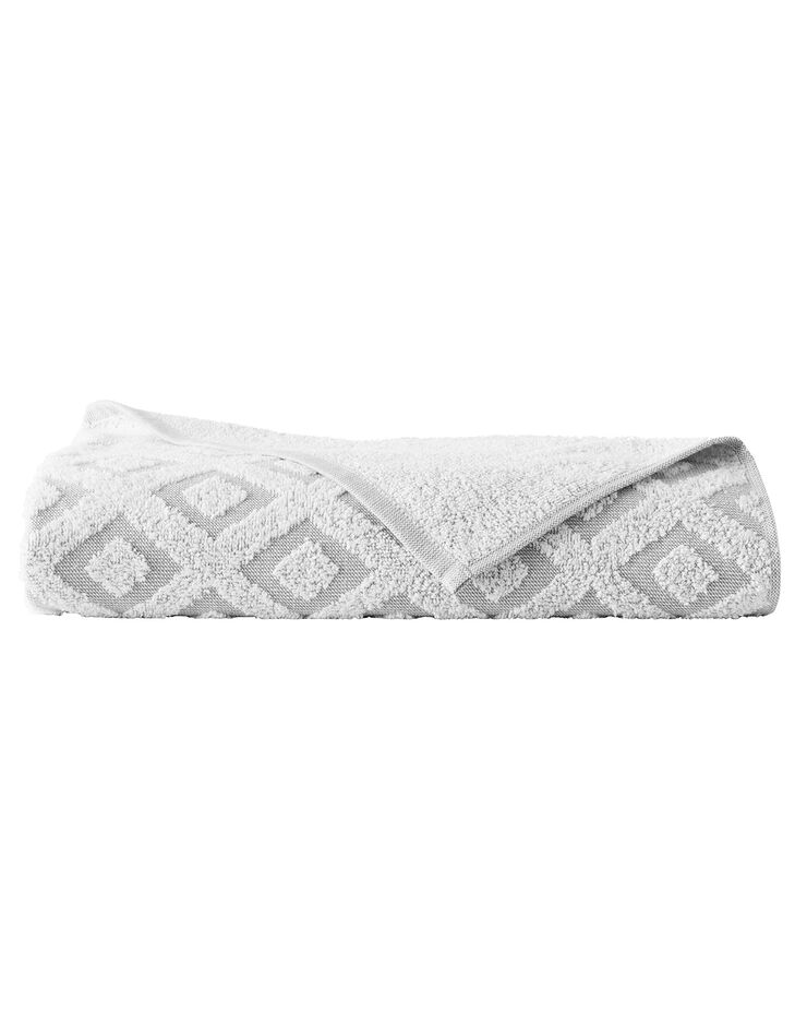 Serviette en éponge jacquard (gris / blanc) Serviette en éponge jacquard (gris / blanc)