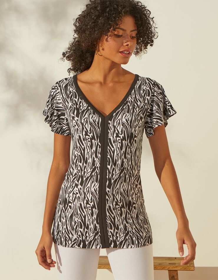 Tee-shirt imprimé (noir / blanc) Tee-shirt imprimé (noir / blanc)
