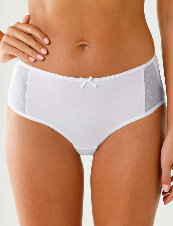 Culotte microfibre forme maxi   &ndash; Lot de 2 (blanc)