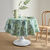 Nappe toile cir&eacute;e imprim&eacute; feuillage (vert)