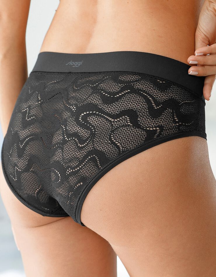 Culotte midi dentelle extensible Go Allround - Lot de 2 (noir)
