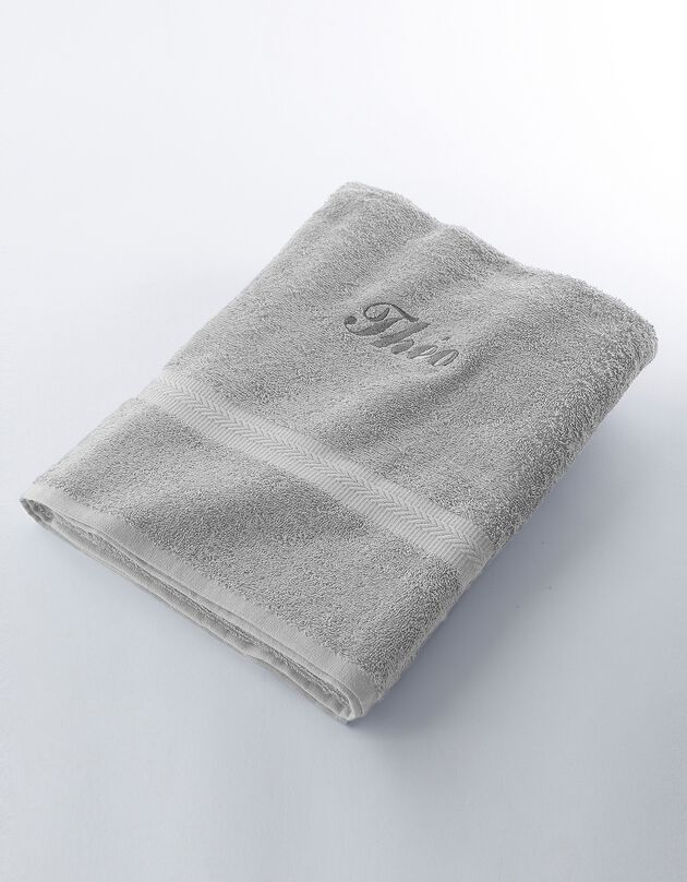 Serviette éponge personnalisable confort moelleux (gris)