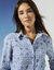 Chemisier chambray imprimé (bleu)