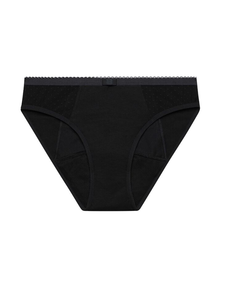 Culotte menstruelle lavable en coton bio(1) flux abondant Dim® Protect (noir) Culotte menstruelle lavable en coton bio(1) flux abondant Dim® Protect (noir)