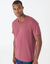 Tee-shirt col V manches courtes - lot de 3 (rose fonc&eacute; + rose clair + beige)