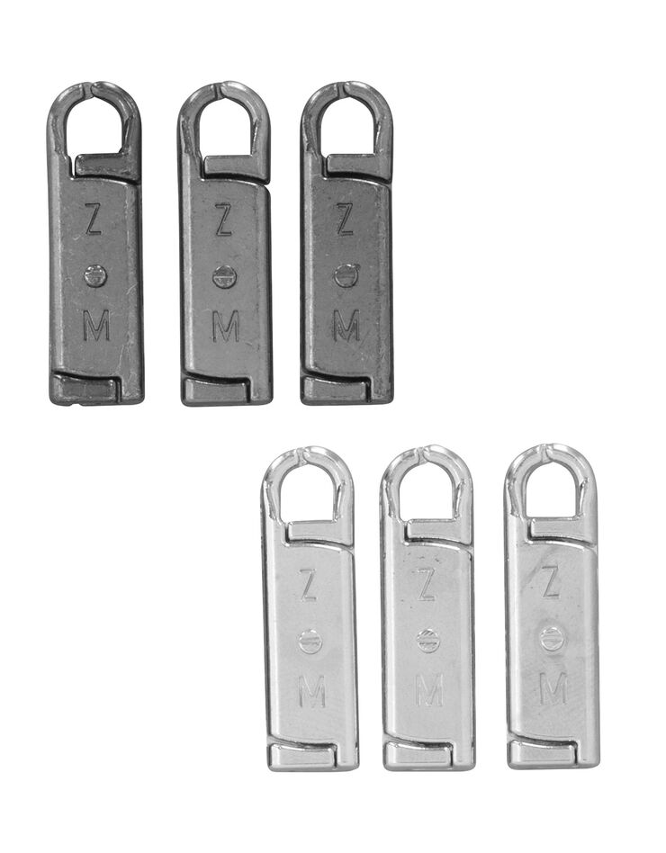 Tirette fermeture à glissière - lot de 6 (noir) Tirette fermeture à glissière - lot de 6 (noir)