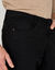 Pantalon droit 5 poches &eacute;lastiqu&eacute; c&ocirc;t&eacute;s - L28 (noir)