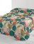 Couette microfibre imprimé équatorial 200 g/m² (vert / corail)
