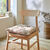 Galette de chaise imprimé géométrique - lot de 2 (beige / blanc)