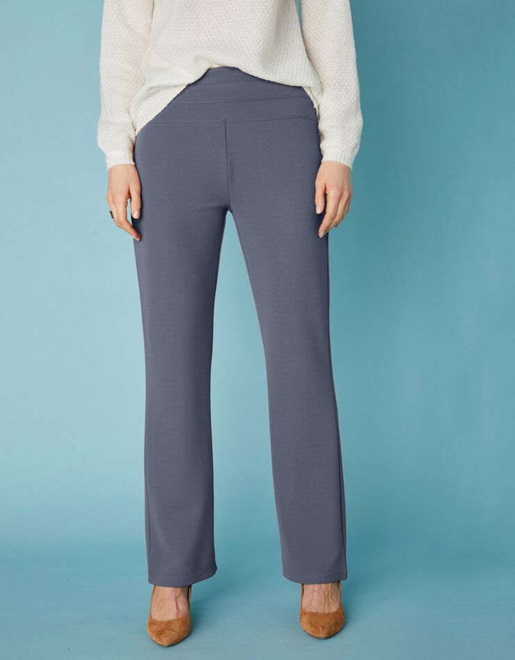 Pantalon coupe bootcut maille crêpe stretch - grande stature (gris bleuté) Pantalon coupe bootcut maille crêpe stretch - grande stature (gris bleuté)