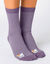 Chaussettes rayées fantaisie à motifs animaux - lot de 3 (gris + bleu + mauve)