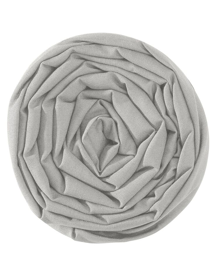 Drap-housse uni coton bonnet 32 cm (gris perle)